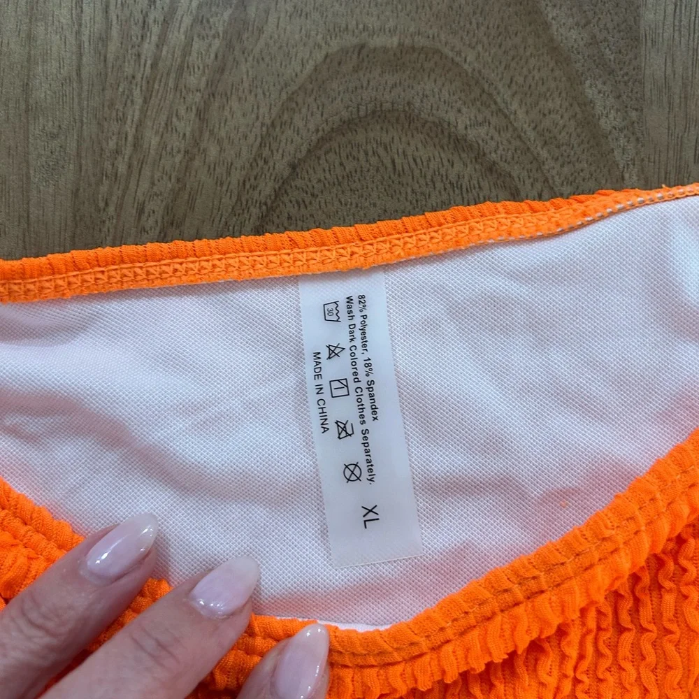 SHEIN Bright Orange Bikini Set - Picture 8 of 12